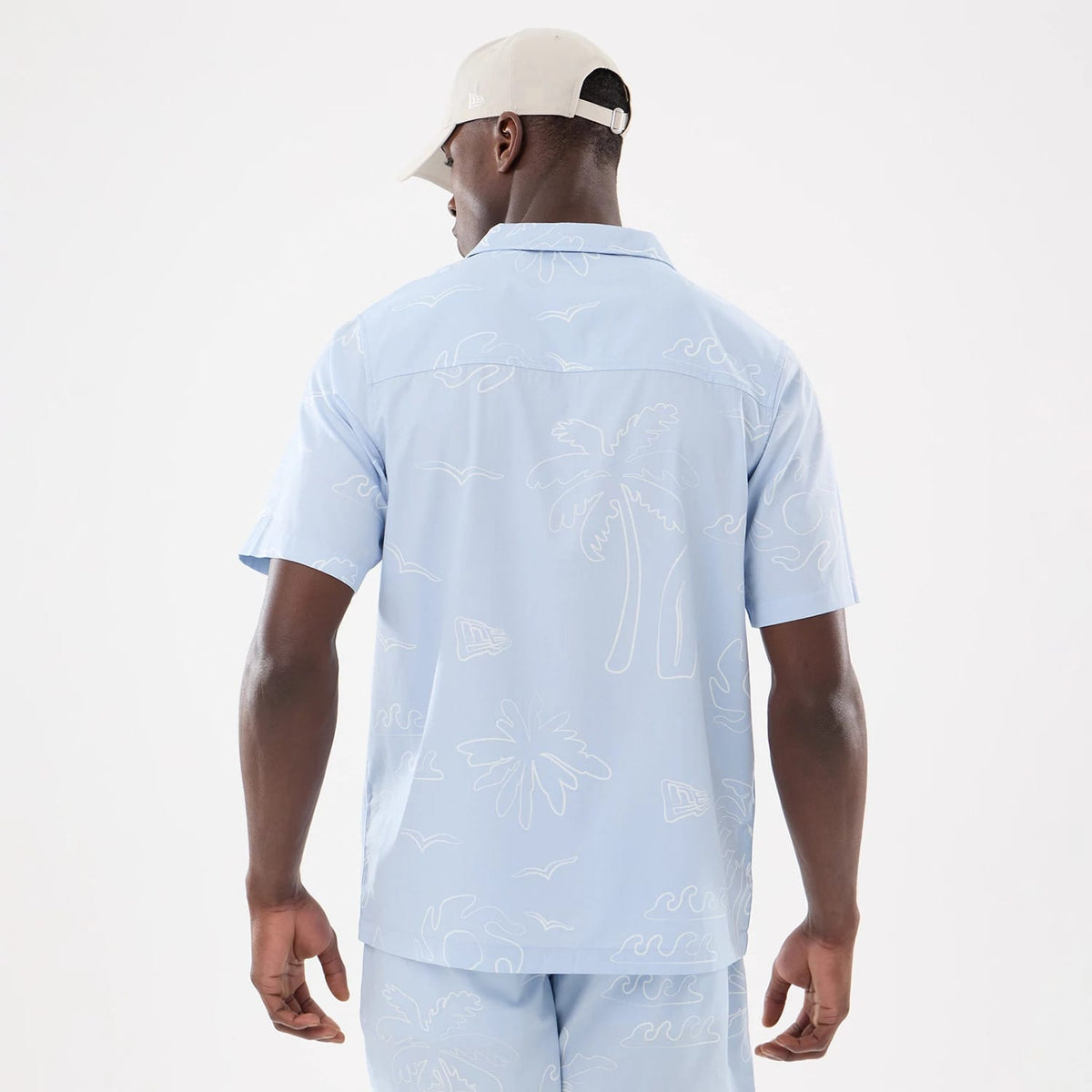 New Era Resort Blue Short Sleeve Shirt-klyvox