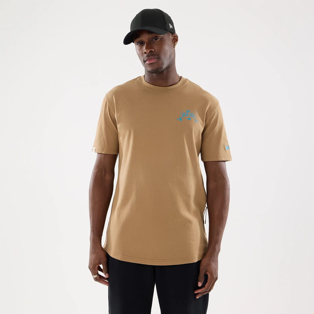 New Era Graphic Outdoor Fishing Beige T-Shirt-klyvox