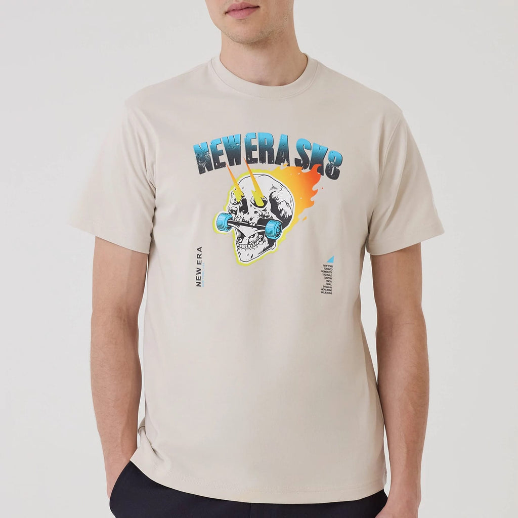 New Era SK8 Graphic Cream T-Shirt-klyvox