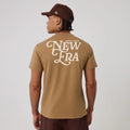 New Era Script Graphic Beige T-Shirt-klyvox