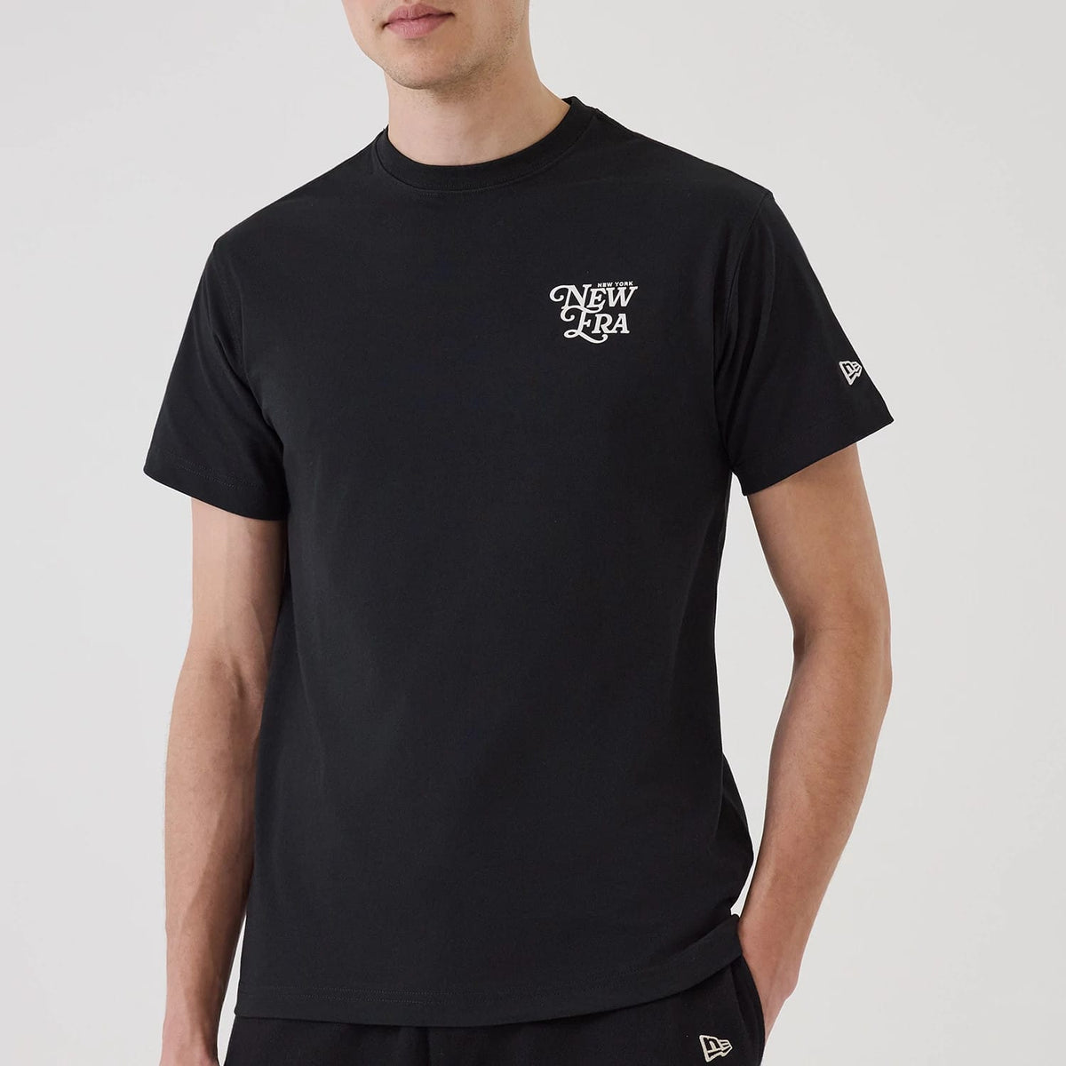 New Era Script Graphic Black T-Shirt-klyvox