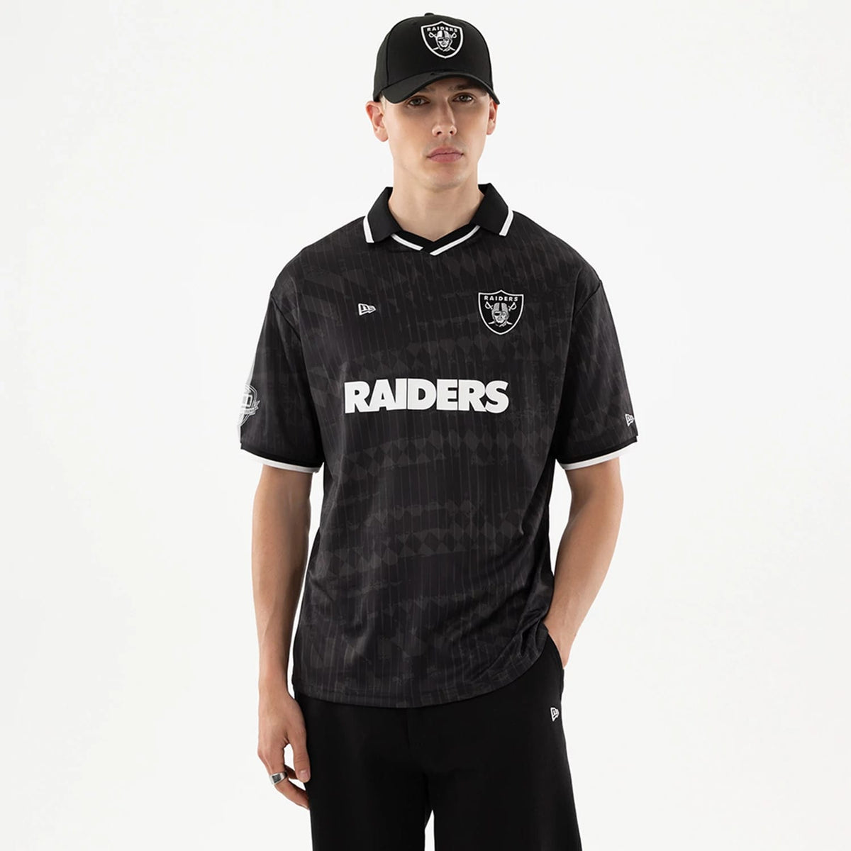 Las Vegas Raiders NFL Black Soccer Jersey-klyvox