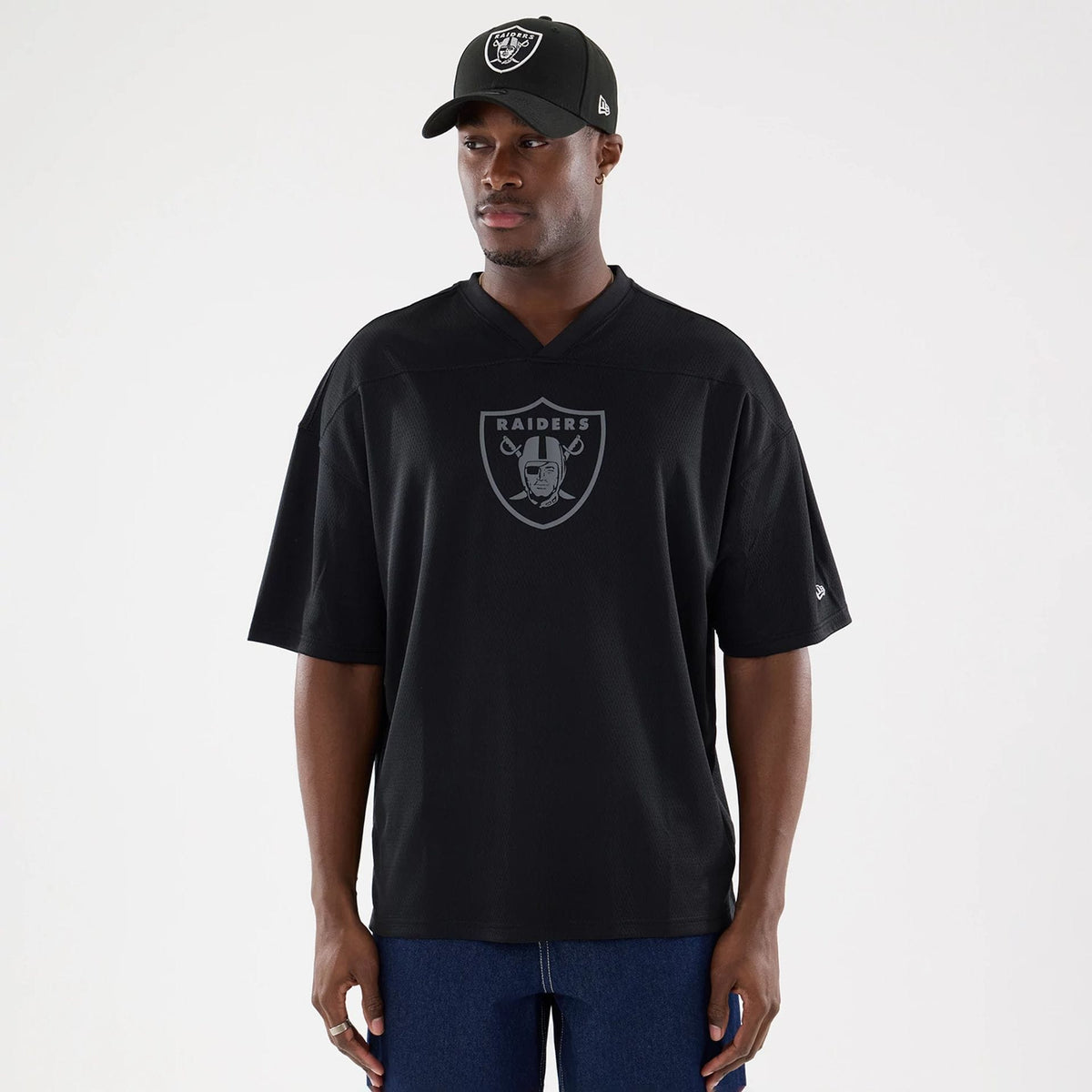 Las Vegas Raiders NFL Raiders Wear Black Mesh Oversized T-Shirt-klyvox