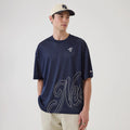 New Era Mix League Blue Oversized Mesh T-Shirt-klyvox