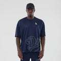 LA Dodgers MLB Mix League Blue Oversized Mesh T-Shirt-klyvox
