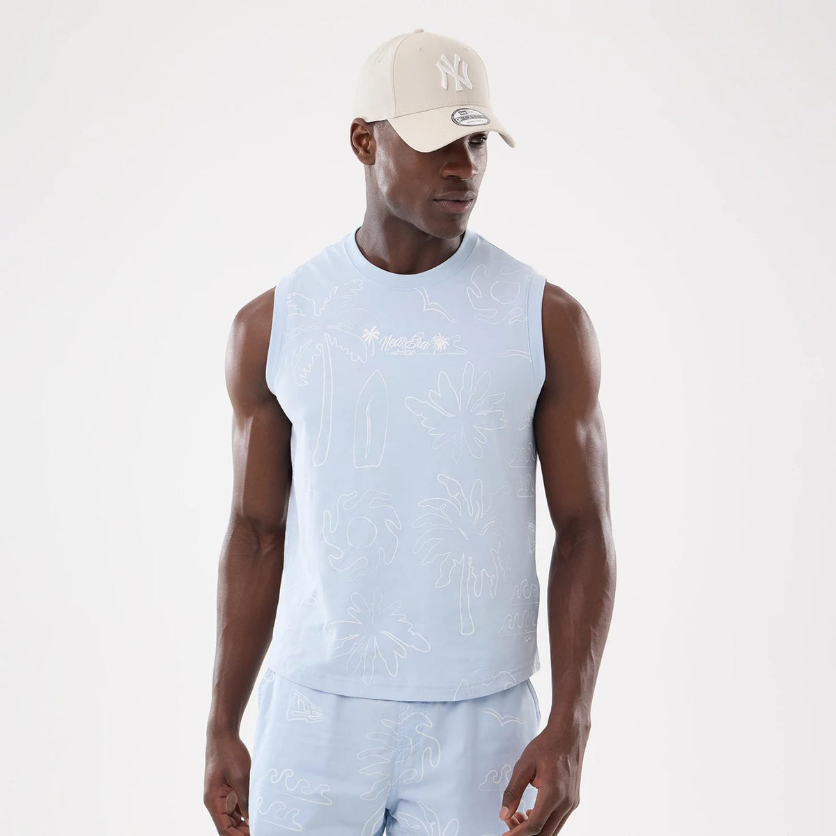 New Era Resort Blue Tank Top-klyvox