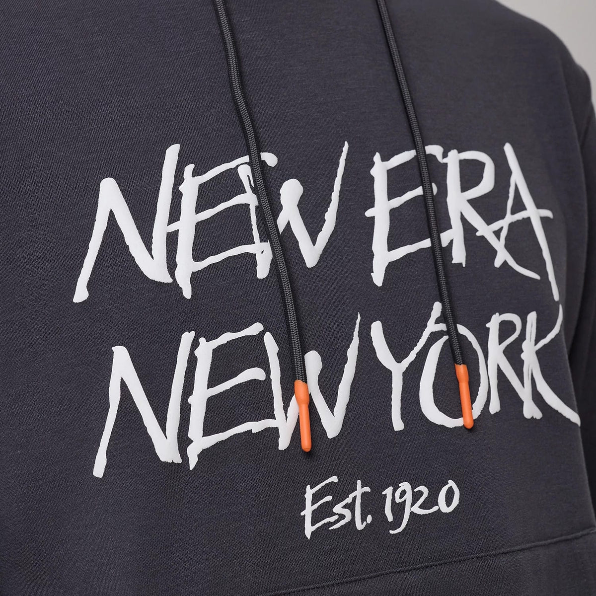 New Era New York Dark Grey Oversized Pullover Hoodie-klyvox