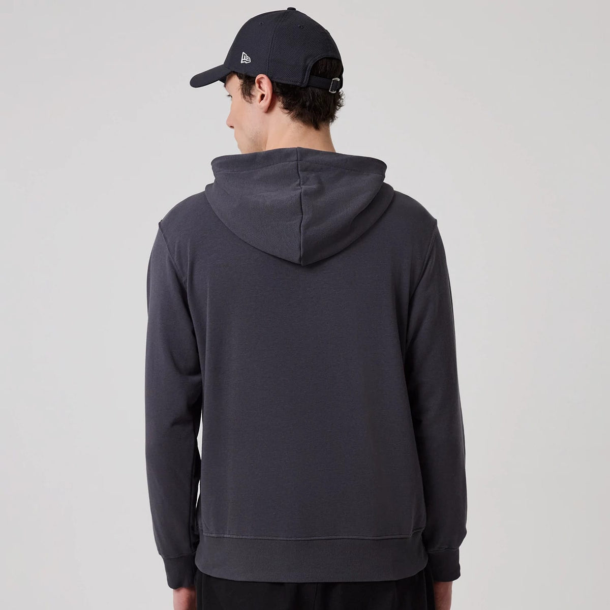 New Era New York Dark Grey Oversized Pullover Hoodie-klyvox
