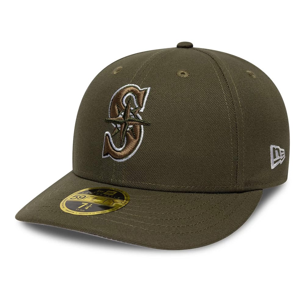 Seattle Mariners MLB College Varsity Dark Green Low Profile 59FIFTY Fitted Cap-klyvox