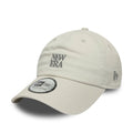 New Era Square Logo Cream Casual Classic Adjustable Cap-klyvox
