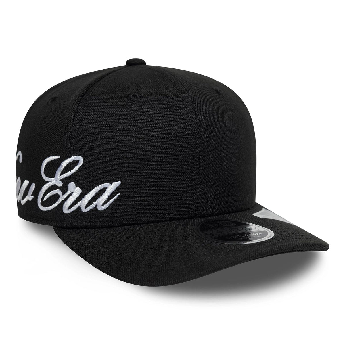 New Era Big Script Black 9SEVENTY Stretch Snap Adjustable Cap-klyvox