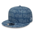 New Era Laser Burnout Washed Denim Navy 9FIFTY Snapback Adjustable Cap-klyvox
