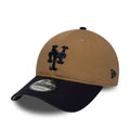 New York Mets MLB Beige 9FORTY Unstructured Adjustable Cap-klyvox