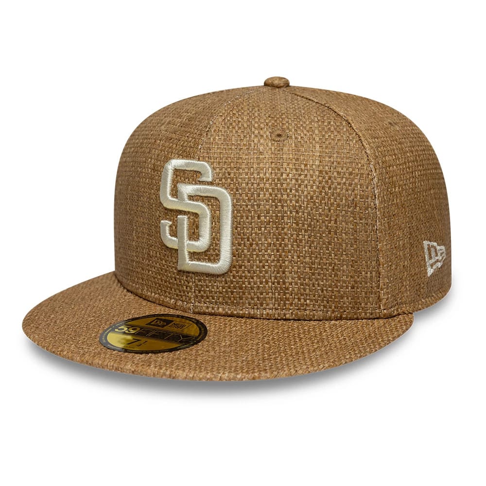 San Diego Padres MLB Straw Dark Beige 59FIFTY Fitted Cap-klyvox