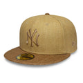New York Yankees MLB Straw Beige 59FIFTY Fitted Cap-klyvox