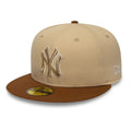 New York Yankees MLB Mocha Mousse Light Beige 59FIFTY Fitted Cap-klyvox