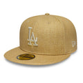 LA Dodgers MLB Straw Beige 59FIFTY Fitted Cap-klyvox