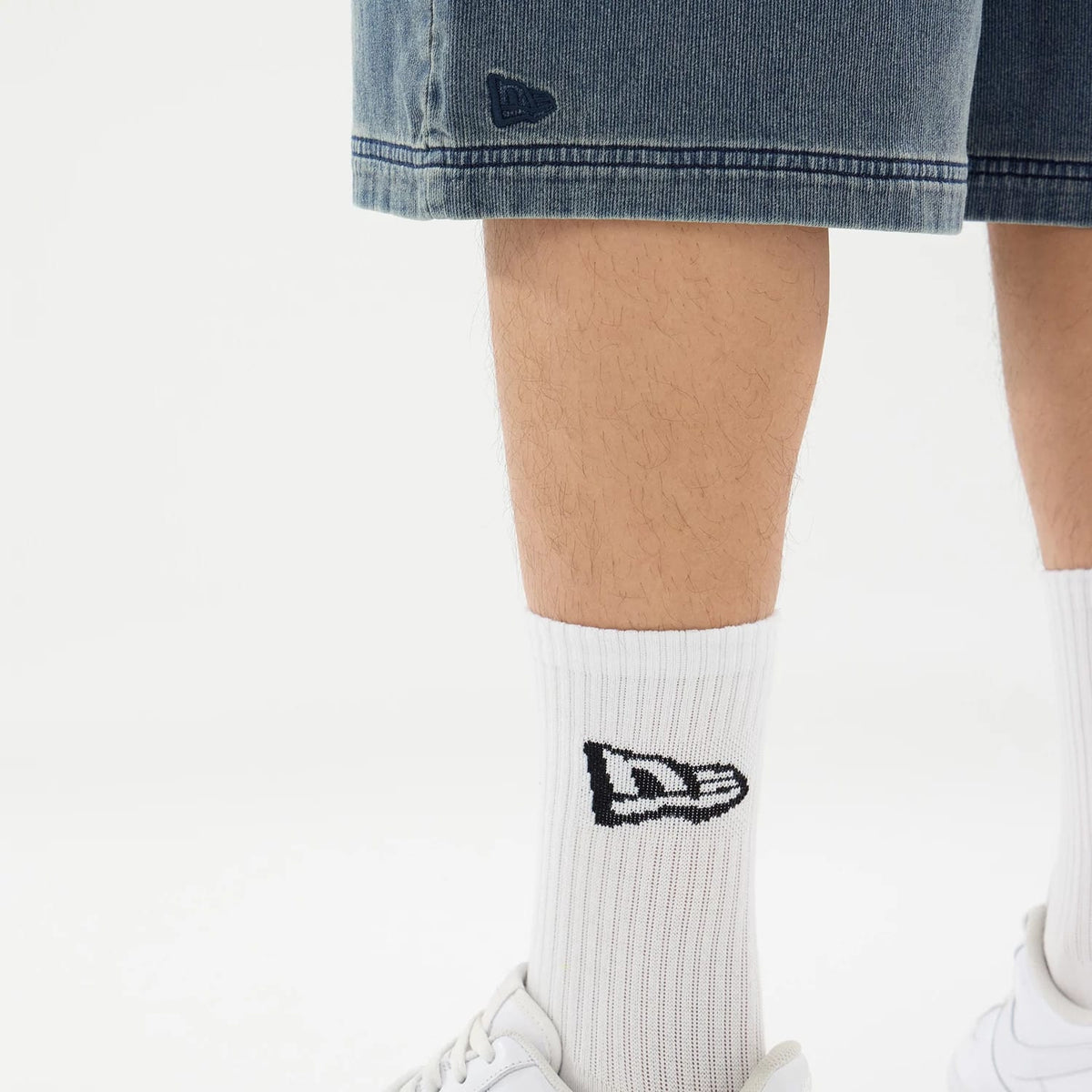 New Era Washed Blue Bermuda Shorts-klyvox