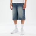 New Era Washed Blue Bermuda Shorts-klyvox