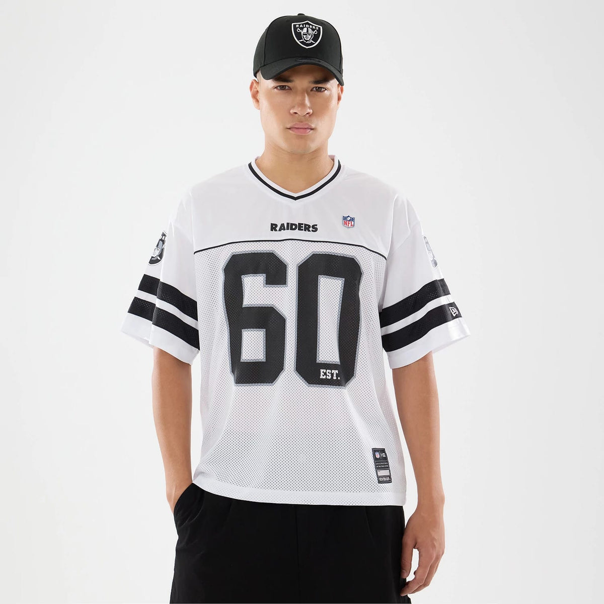Las Vegas Raiders NFL White Mesh Jersey-klyvox