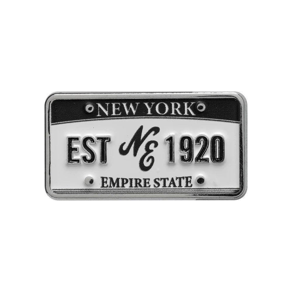 New Era License Plate Silver Pinbadge-klyvox