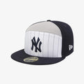 New York Yankees MLB 59FIFTY Day Navy Split Panel 59FIFTY Fitted Cap-klyvox