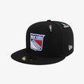 New York Rangers NHL 59FIFTY Day Black 59FIFTY Fitted Cap-klyvox