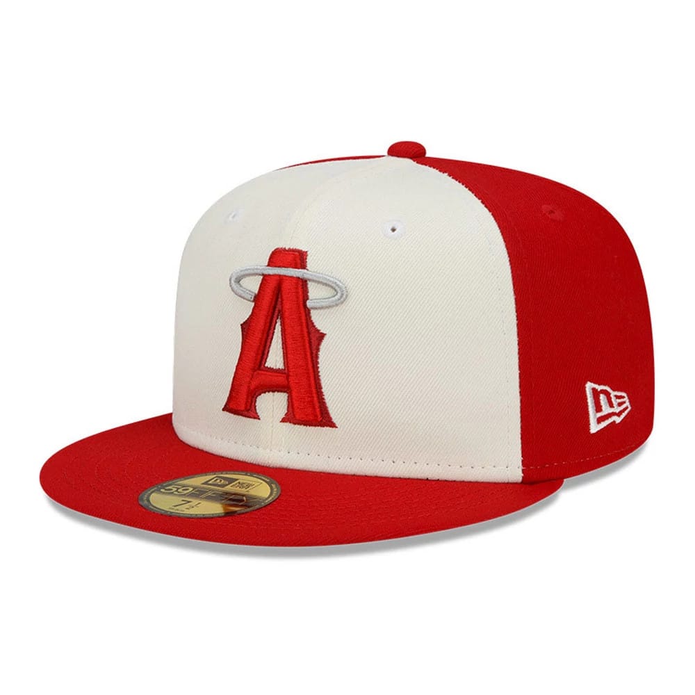 LA Angels MLB City Connect Red 59FIFTY Fitted Cap-klyvox