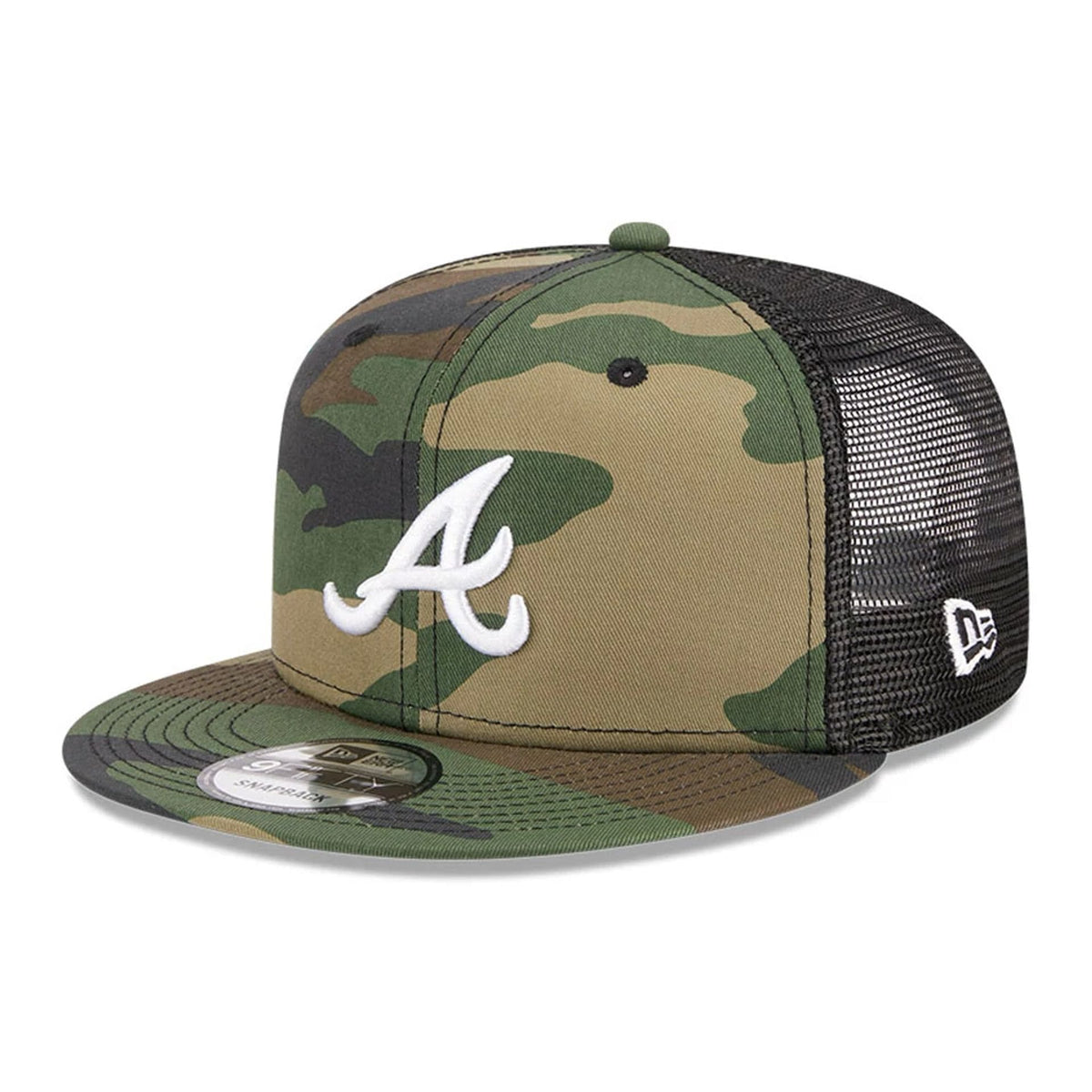 Atlanta Braves MLB Evergreen Camo 9FIFTY Trucker Adjustable Cap-klyvox