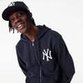 New York Yankees MLB Essential Navy Full Zip Hoodie-klyvox