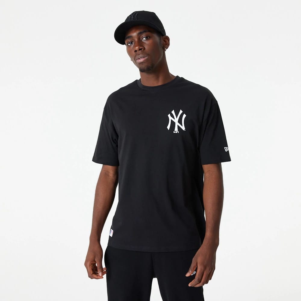 New York Yankees MLB Essential Black Oversized T-Shirt-klyvox