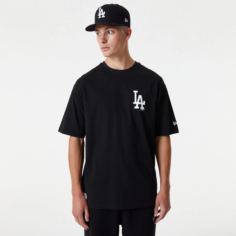 LA Dodgers MLB Essential Black Oversized T-Shirt-klyvox