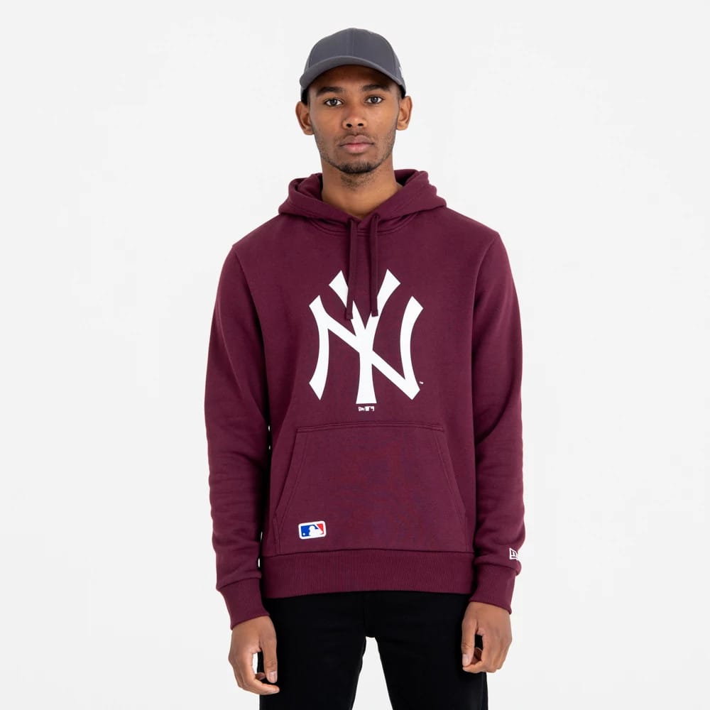 New York Yankees MLB Regular Dark Purple Pullover Hoodie-klyvox