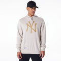 New York Yankees MLB Regular Light Beige Pullover Hoodie-klyvox