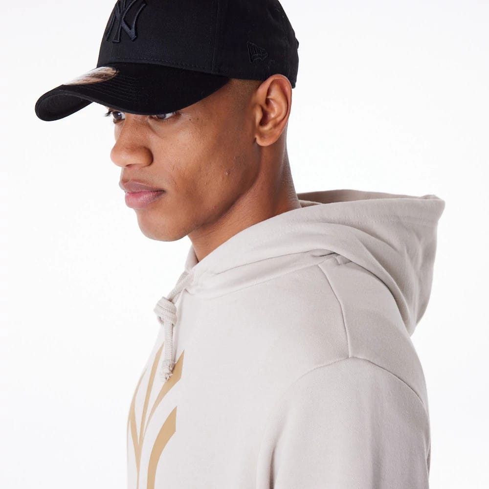 New York Yankees MLB Regular Light Beige Pullover Hoodie-klyvox