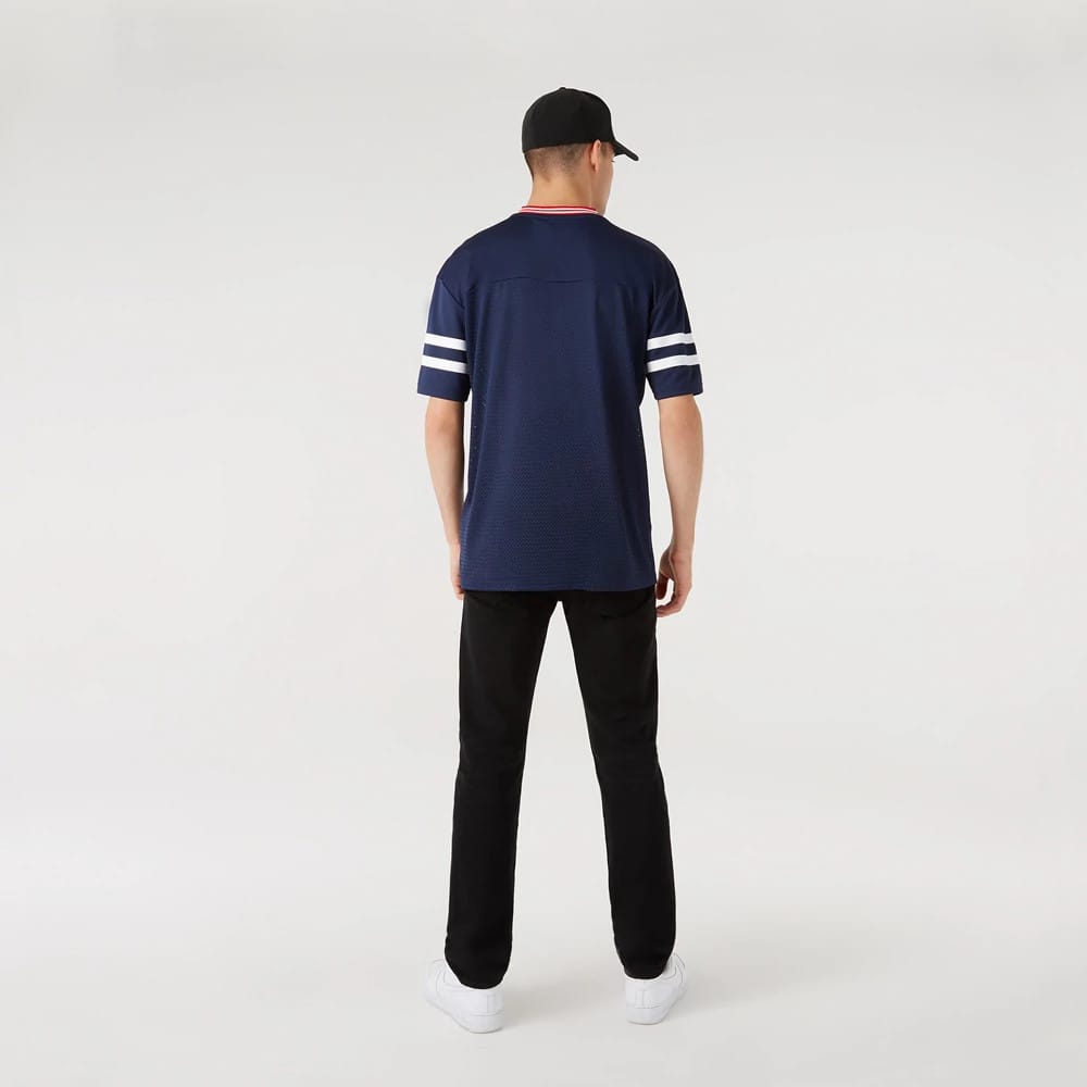 New England Patriots NFL Dark Blue Mesh T-Shirt-klyvox