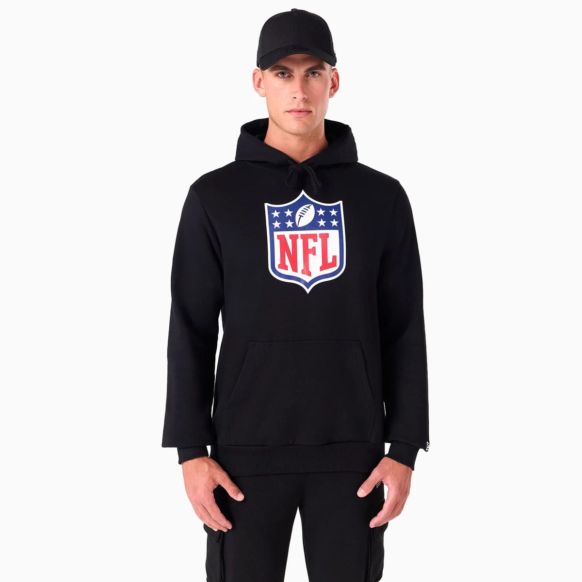 NFL Shield Logo NFL Black Pullover Hoodie-klyvox