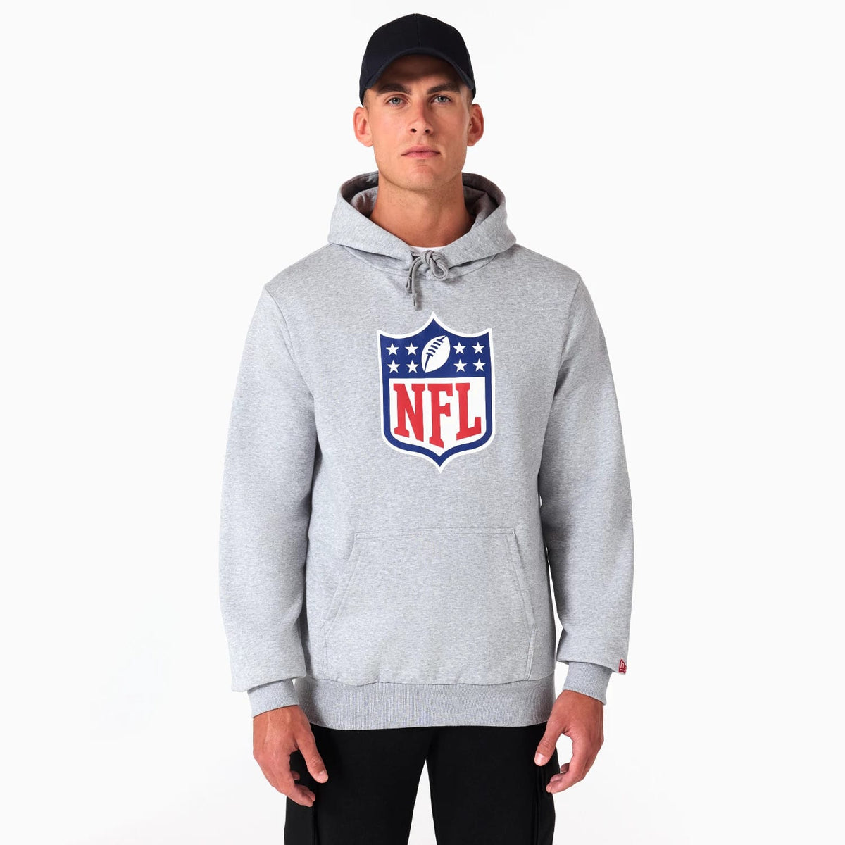 NFL Shield Logo NFL Grey Pullover Hoodie-klyvox