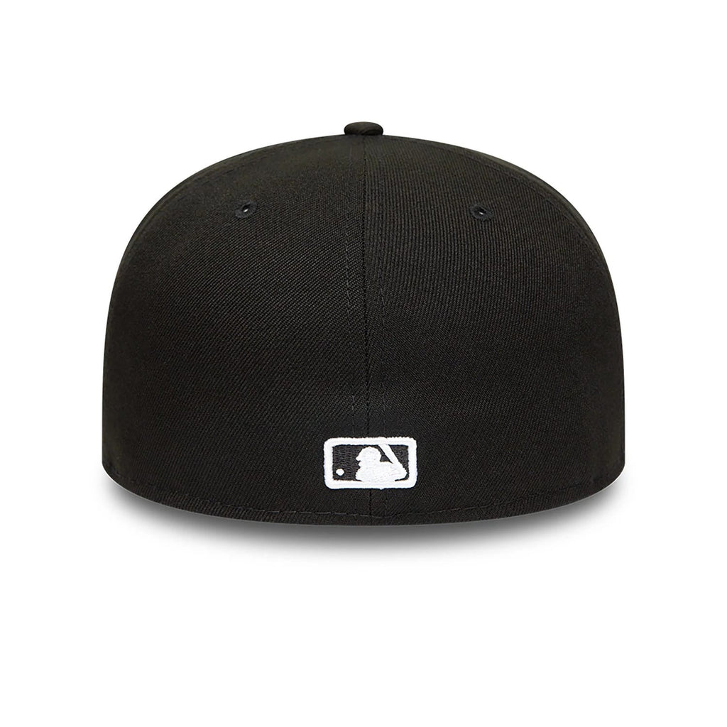 Anaheim Angels MLB Black and White 59FIFTY Fitted Cap-klyvox