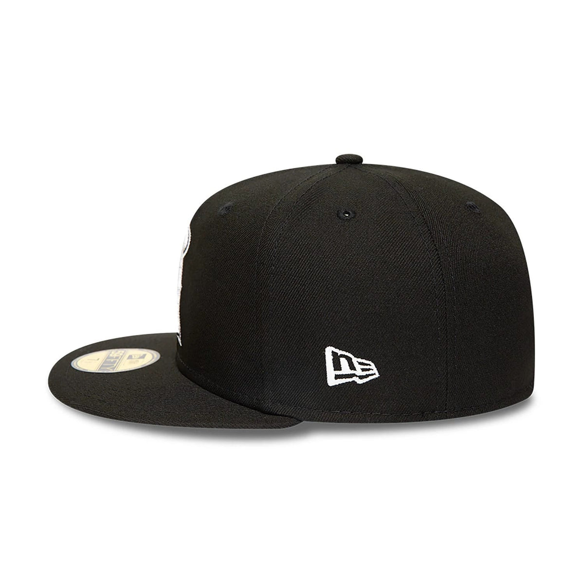 Anaheim Angels MLB Black and White 59FIFTY Fitted Cap-klyvox