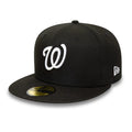 Washington Nationals MLB Black and White 59FIFTY Fitted Cap-klyvox