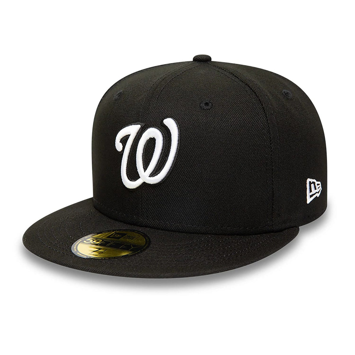 Washington Nationals MLB Black and White 59FIFTY Fitted Cap-klyvox