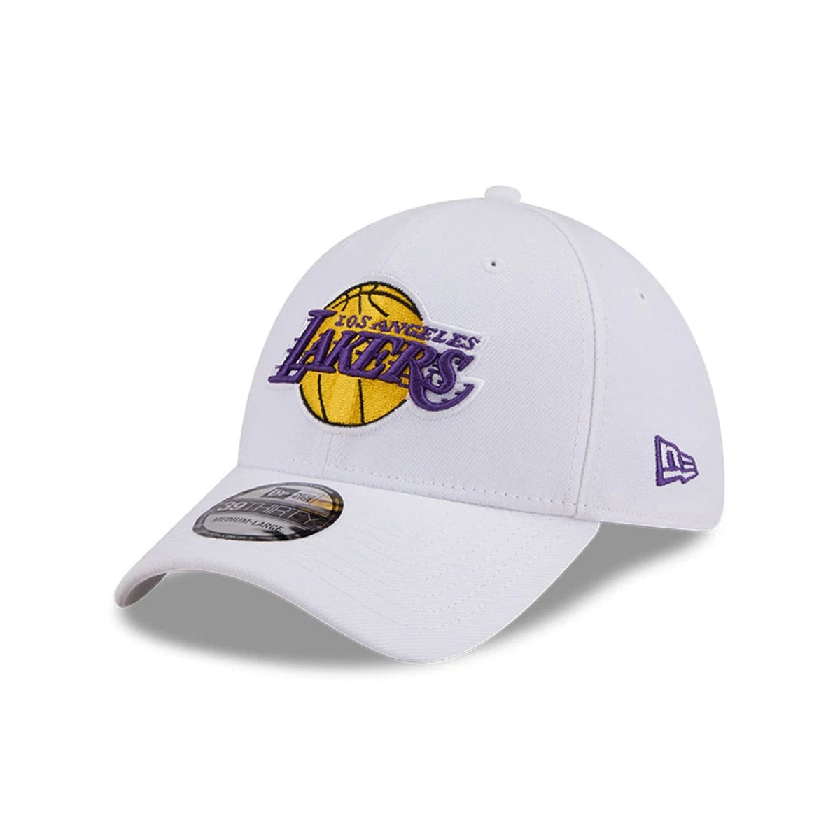 LA Lakers NBA Evergreen White 39THIRTY Stretch Fit Cap-klyvox