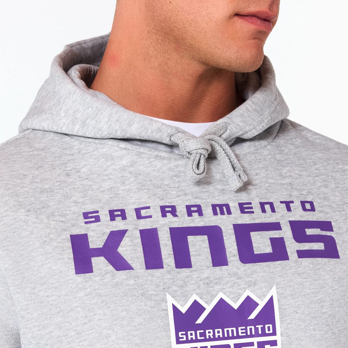 Sacramento Kings NBA Grey Pullover Hoodie-klyvox