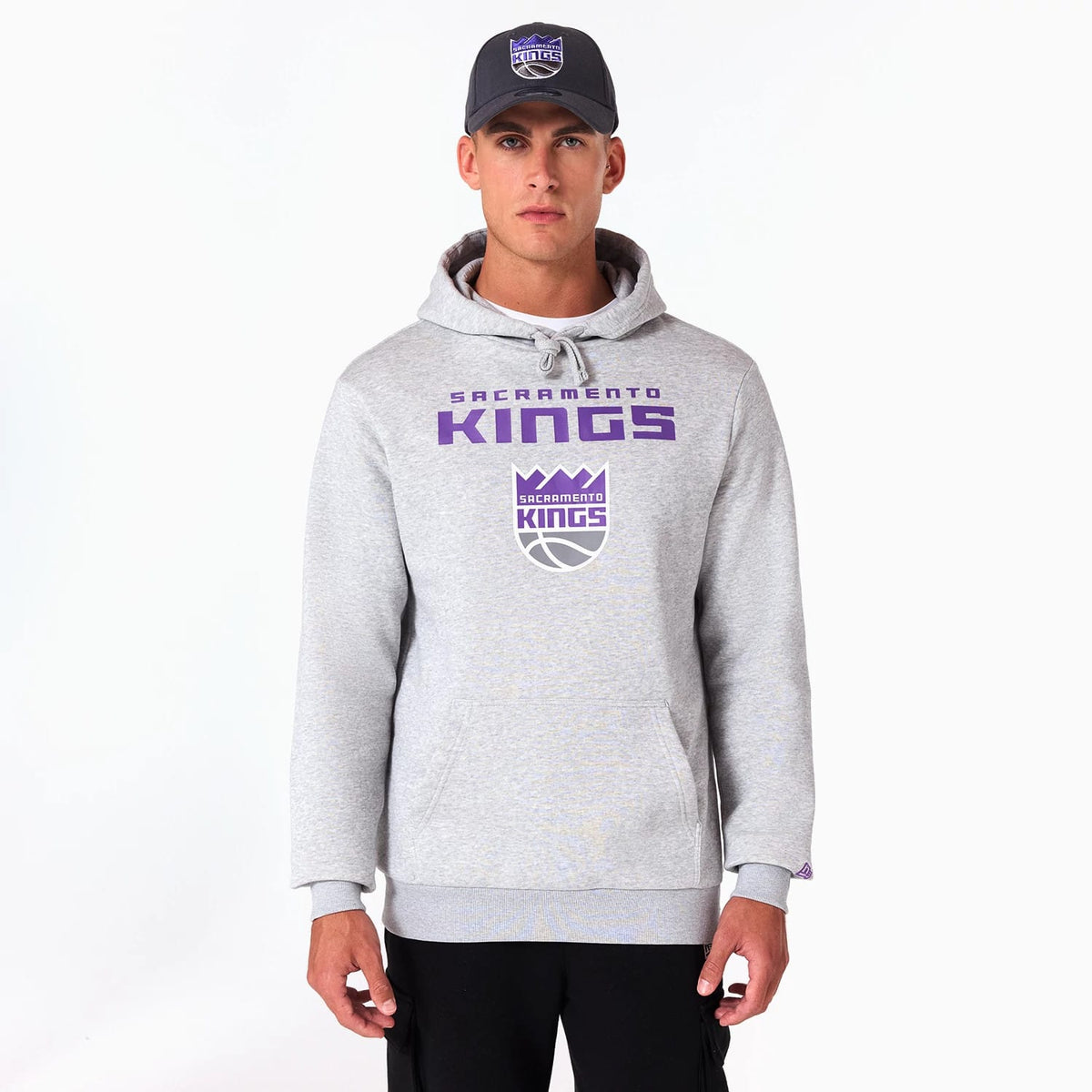 Sacramento Kings NBA Grey Pullover Hoodie-klyvox