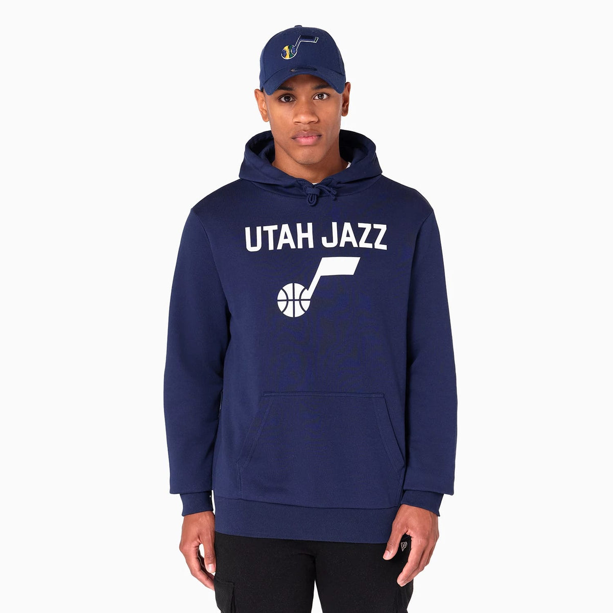 Utah Jazz NBA Navy Pullover Hoodie-klyvox