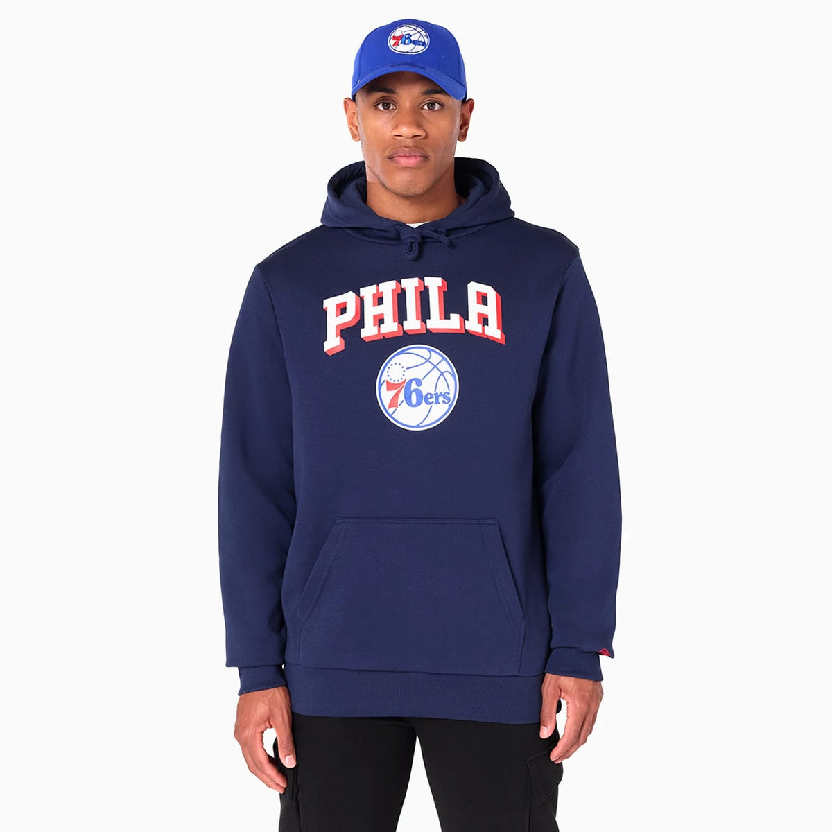 Philadelphia 76ers NBA Navy Pullover Hoodie-klyvox