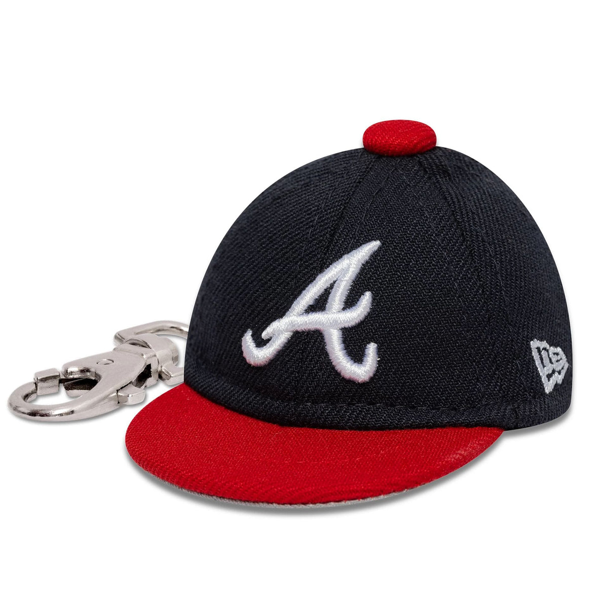 Atlanta Braves MLB Mini Cap Navy Key Chain-klyvox