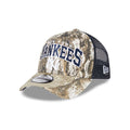 New York Yankees MLB Realtree Camo Navy 9FORTY A-Frame Trucker Adjustable Cap-klyvox