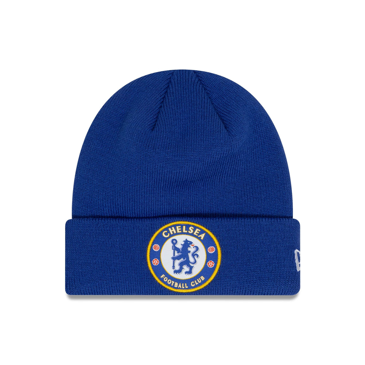 Chelsea FC Lion Crest Core Blue Cuff Knit Beanie Hat-klyvox